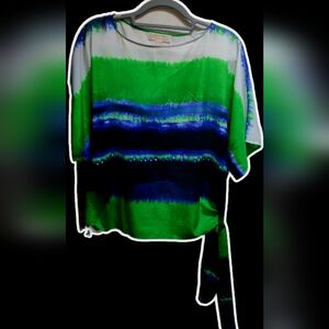 NWOT! MICHAEL KORS Women's Size Medium Tunic Style Blouse with Side Tie